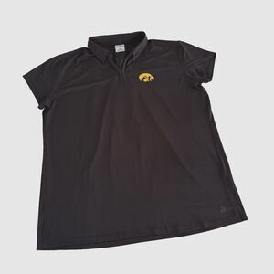 Univerity of Iowa Hawkeyes Women's XL Authentic Brand Spandex Polo Shirt Venting